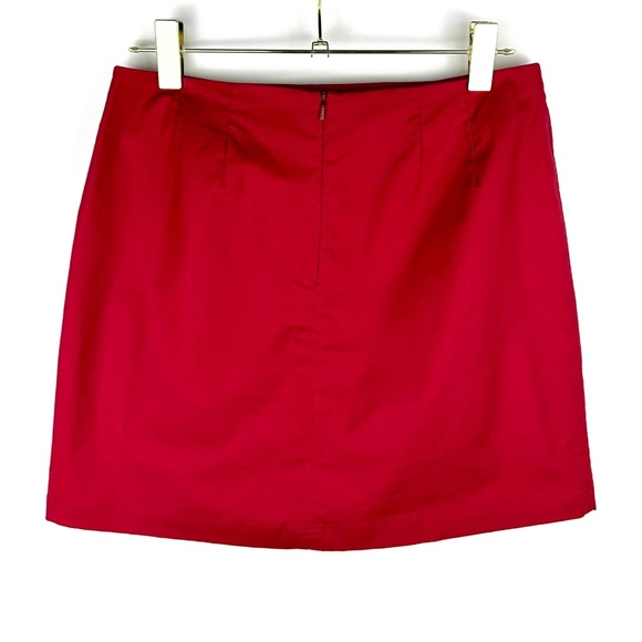 Vintage 1990’s 2000’s Y2K ‘Gap’ Stretch Cotton Mini Skirt in Raspberry Red • S/M - Picture 3 of 4